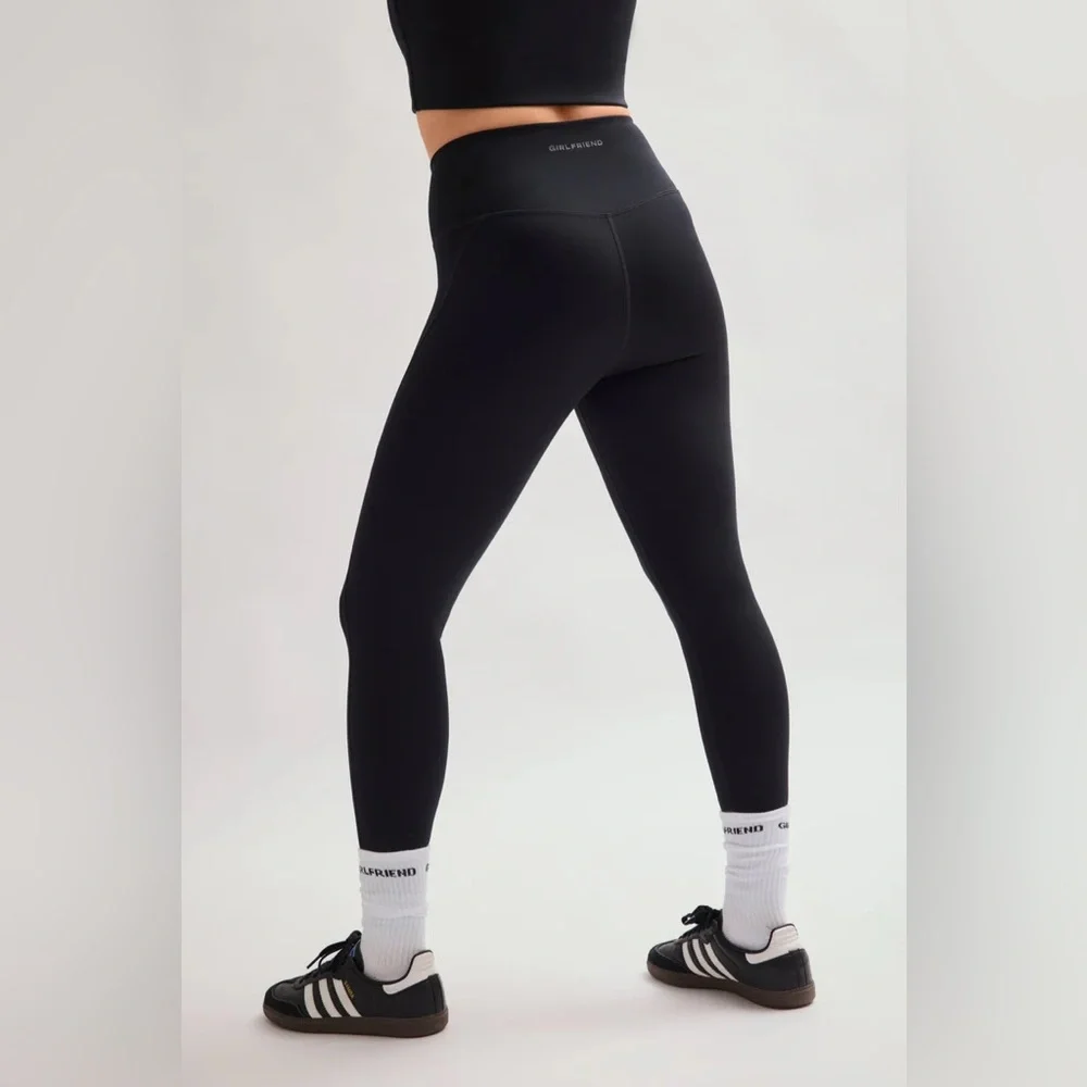 Girlfriend Collective Compressive 7/8 High Rise Black Leggings - Picture 1 of 4